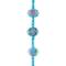 12 Pack: Aqua Floral Lampwork Glass Rondelle Beads, 11mm by Bead Landing™